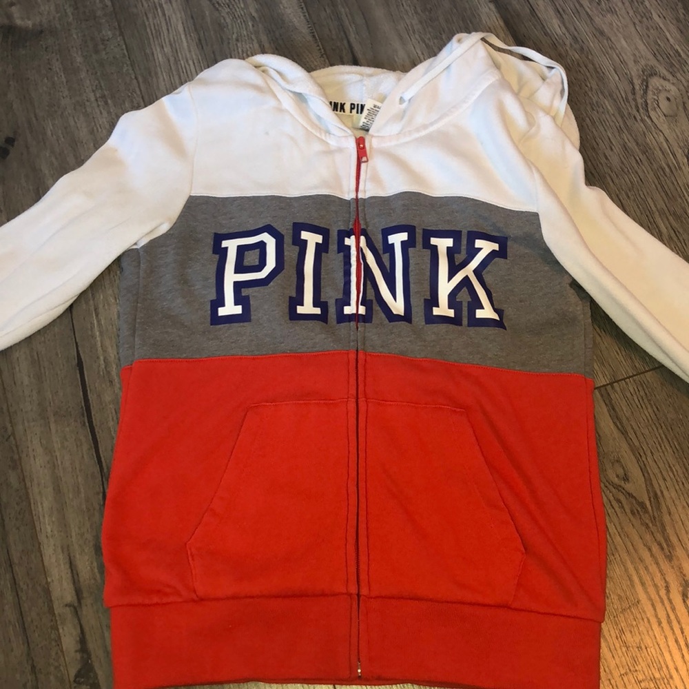 PINK SWEATSHIRT XS WORN ONLY A HANDFUL OF TIMES